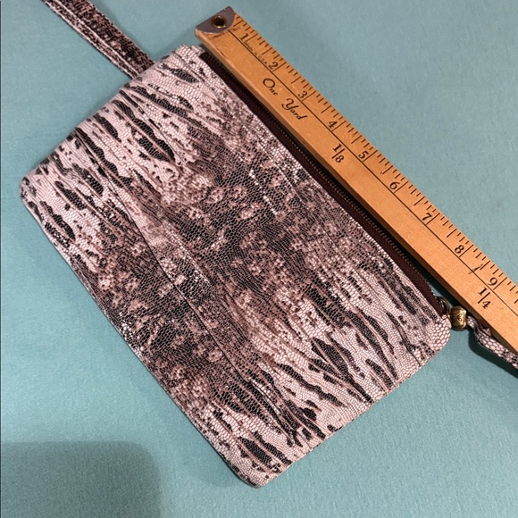 Hobo Elegant Lizard Print Leather Clutch
